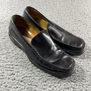 COLE HAAN AIR LOAFERS SHOES MENS 9 M BLACK SLIP ON COMFORTABLE DRESS SHOES